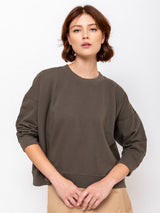 Monday12 - Noga Sweatshirt - Dark Olive - Verdalina