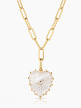THATCH - Malene Mother of Pearl Clip Necklace - Verdalina