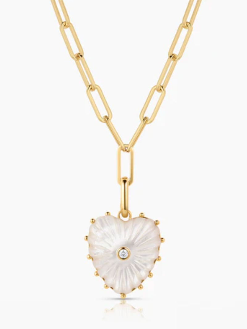 THATCH - Malene Mother of Pearl Clip Necklace - Verdalina