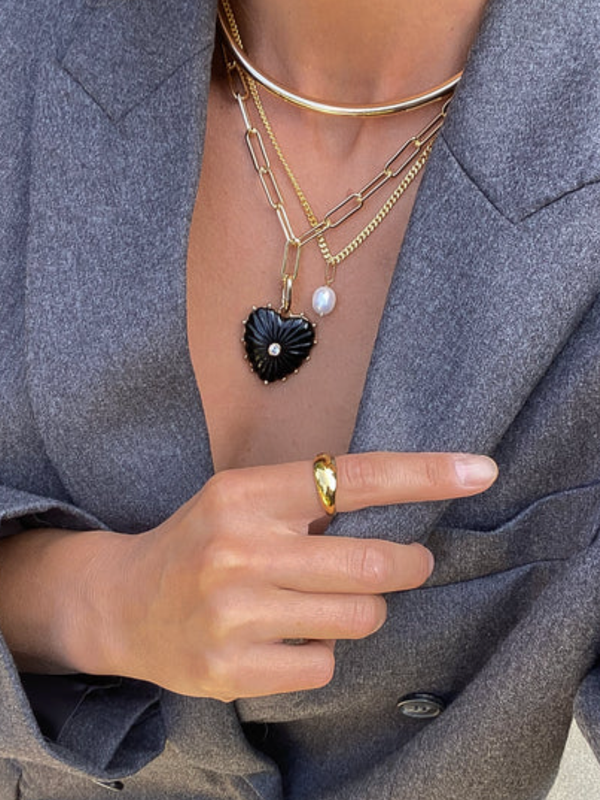 THATCH - Malene Onyx Clip Necklace - Verdalina