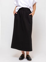 Mantra - Manny Midi Slit Skirt - Black - Verdalina