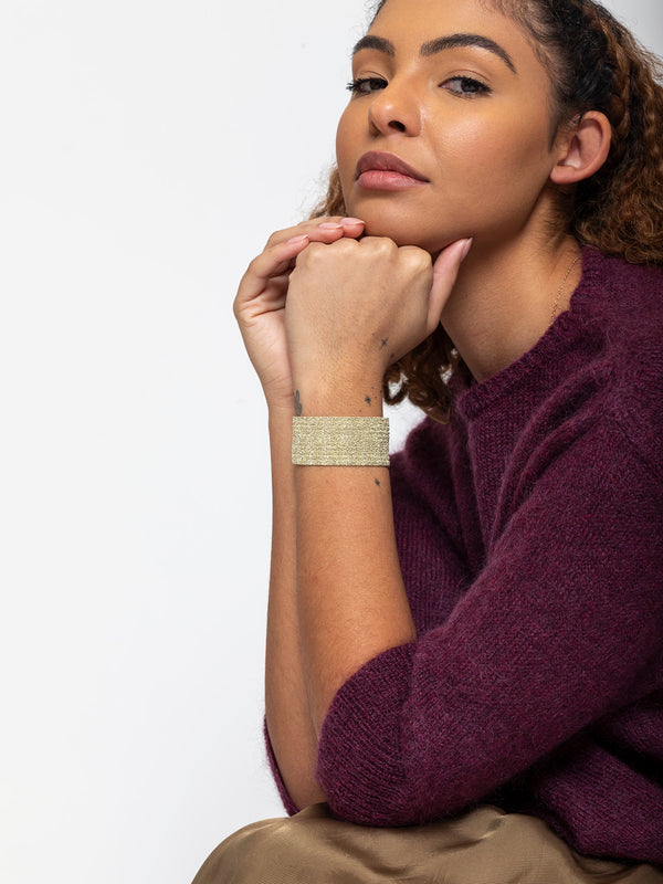 MARIE LAURE CHAMOREL - Woven Bracelet - Gold - Verdalina