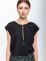 Marie Laure Chamorel - No. 650 Lariat Necklace - Gold/Grey - Verdalina