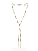 Marie Laure Chamorel - No. 650 Lariat Necklace - Gold/Grey - Verdalina