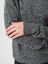 Marl Cashmere Pullover - Black & Natural
