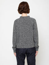 Marl Cashmere Pullover - Black & Natural