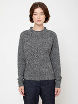 Marl Cashmere Pullover - Black & Natural