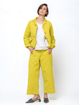 Paulette Gabardine Pants - Lime