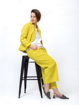 Paulette Gabardine Pants - Lime