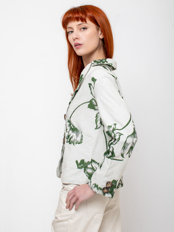 Maurizio Massimino - Giorgia Jacket - Green Floral - Verdalina