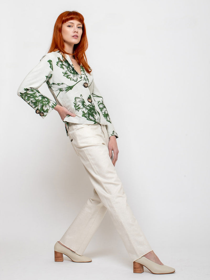 Maurizio Massimino - Giorgia Jacket - Green Floral - Verdalina
