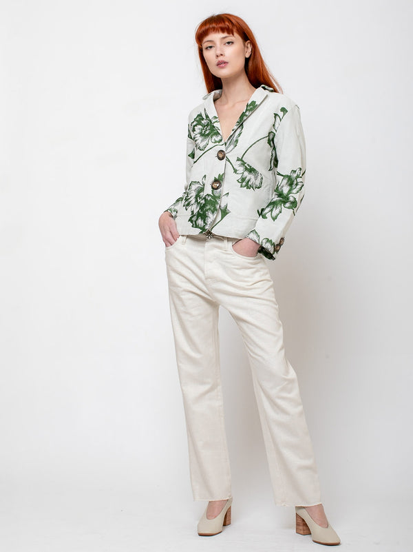 Maurizio Massimino - Giorgia Jacket - Green Floral - Verdalina
