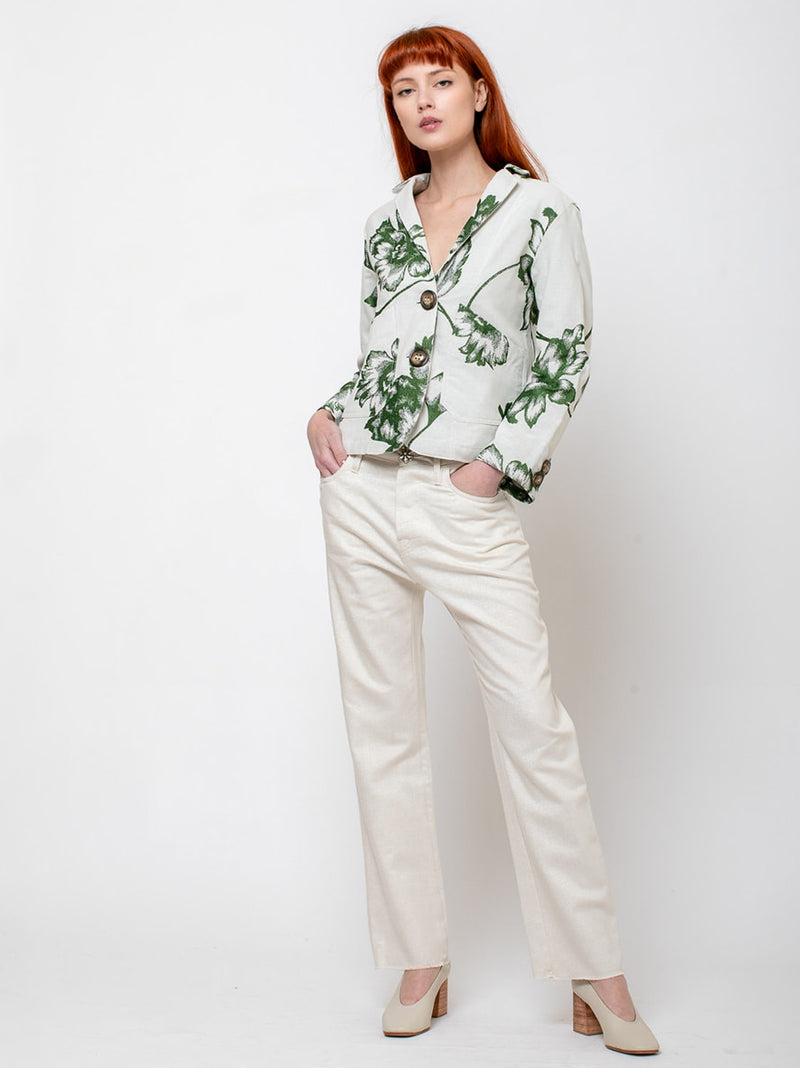 Maurizio Massimino - Giorgia Jacket - Green Floral - Verdalina