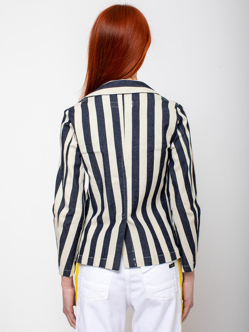 Maurizio Massimino - Giorgia Jacket - Navy Stripe - Verdalina