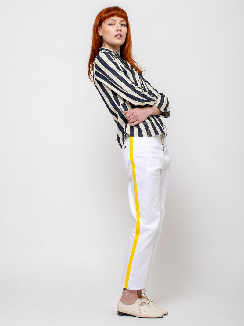 Maurizio Massimino - Giorgia Jacket - Navy Stripe - Verdalina