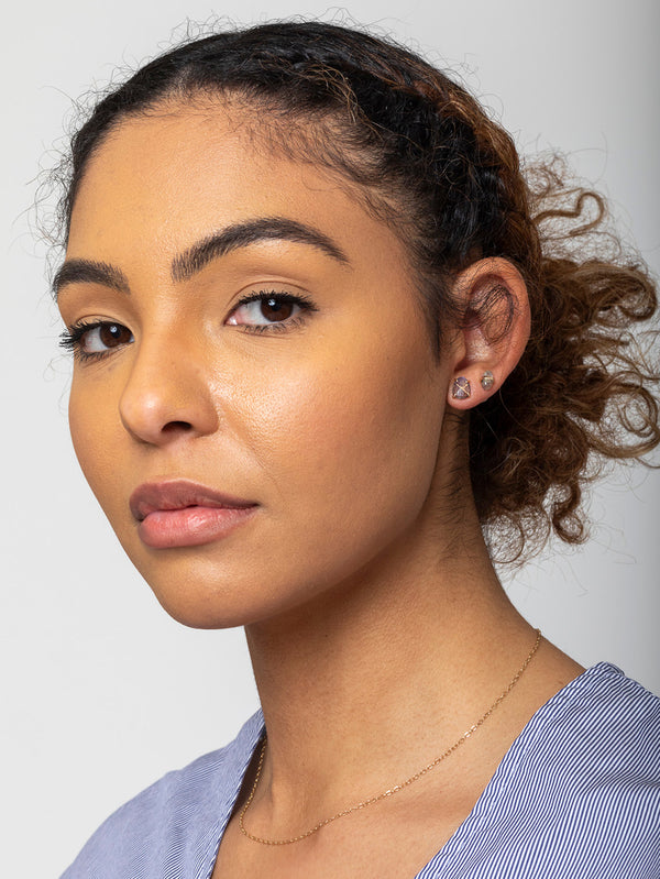14k Gold and Labradorite Post Earrings