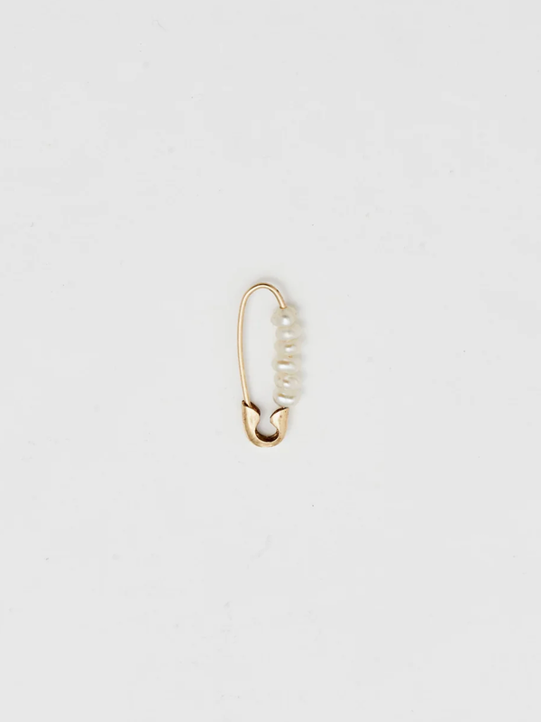 Loren Stewart - Mini Friendship Safety Pin - Pearl - Verdalina