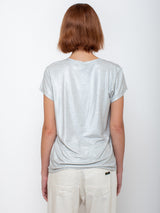 Monday12 - Liat V-Neck Tee - Silver - Verdalina
