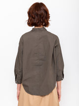 Monday12 - Zoe Shirt - Dark Olive - Verdalina