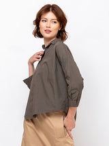Monday12 - Zoe Shirt - Dark Olive - Verdalina