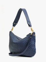 Clare V. - Moyen Messenger - Bleu Marine Woven Checker - Verdalina
