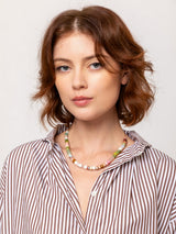 Multi Trade Bead Necklace on Cord