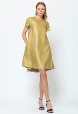 Odeeh - Gold Brocade Kleid Dress - Verdalina