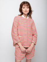 Odeeh - Knit Stripe Jacket - Poppy - Verdalina