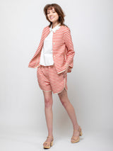 Odeeh - Knit Stripe Jacket - Poppy - Verdalina