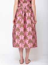 Odeeh - Matelassè Palm Skirt - Rose Quartz - Verdalina