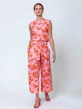Odeeh - Printed Fashionhaus Pants - Pink - Verdalina