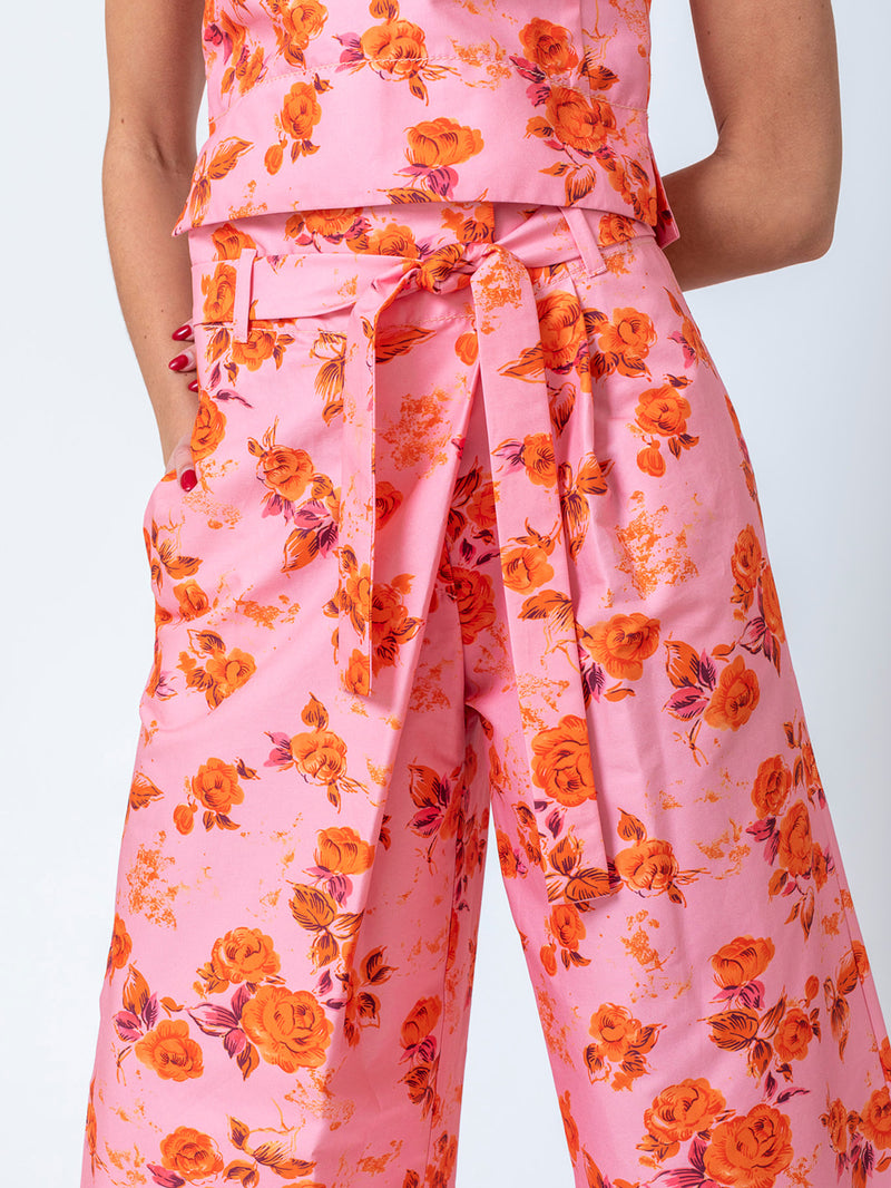 Odeeh - Printed Fashionhaus Pants - Pink - Verdalina