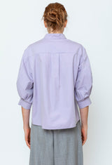 Odeeh - Puff Sleeve Shirt - Lilac - Verdalina