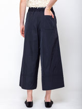Odeeh - Soft Duchesse Satin Pants - Navy - Verdalina