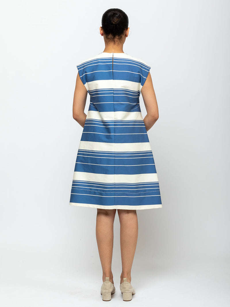 Odeeh - Stripe Dress - Atlantic - Verdalina