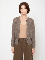 Openwork Knit Cashmere Cardigan - Fresh Pepper