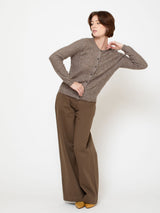 Openwork Knit Cashmere Cardigan - Fresh Pepper