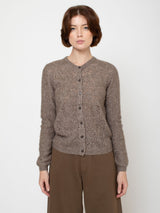 Openwork Knit Cashmere Cardigan - Fresh Pepper
