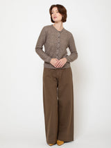 Openwork Knit Cashmere Cardigan - Fresh Pepper