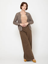 Openwork Knit Cashmere Cardigan - Fresh Pepper