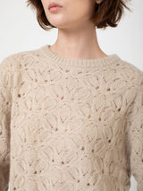 Openwork Knit Cashmere Sweater - Marble