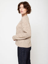 Openwork Knit Cashmere Sweater - Marble