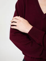 Oversized V-Neck Sweater - Vulcano