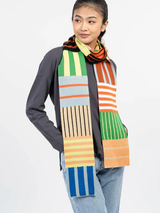 Verloop - Patchwork Stripe Skinny Scarf - Sport - Verdalina