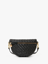 Clare V. - Petite Fanny - Woven Zig Zag - Black - Verdalina
