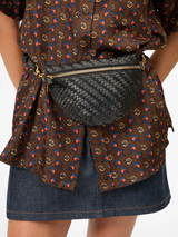 Clare V. - Petite Fanny - Woven Zig Zag - Black - Verdalina