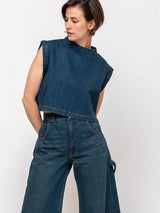 Bacchus Top - Muddy Indigo