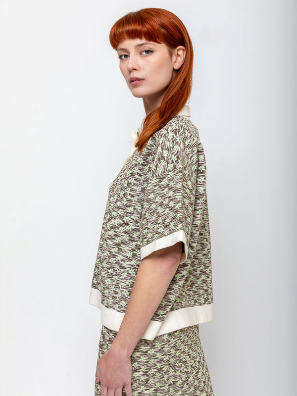 Rachel Comey - Staub Polo Top - Space Dye Floral - Verdalina