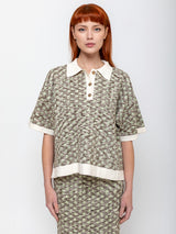 Rachel Comey - Staub Polo Top - Space Dye Floral - Verdalina