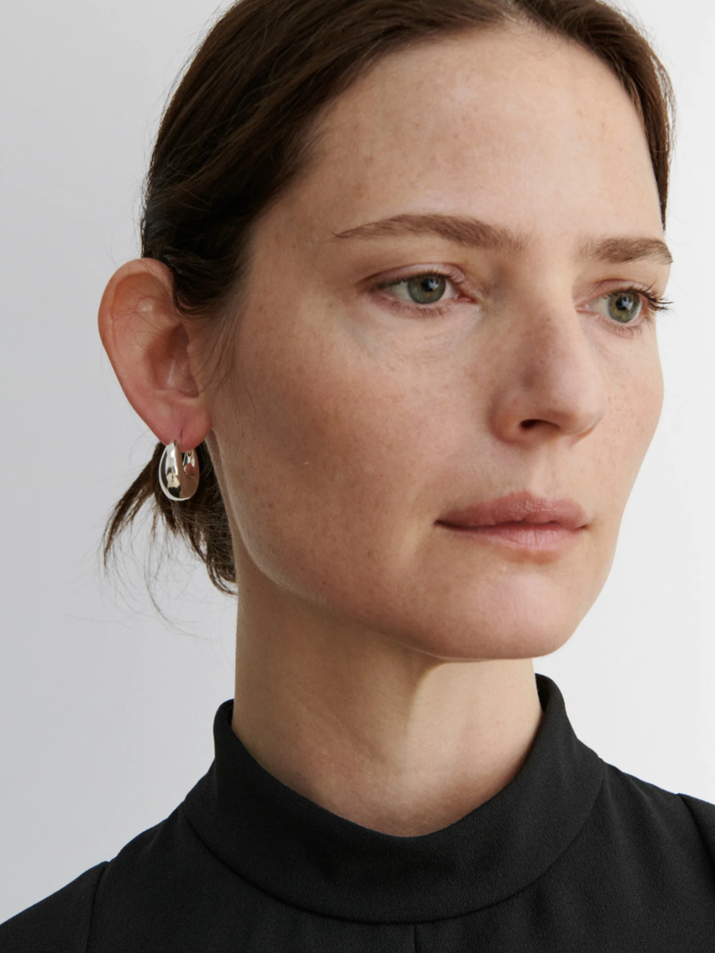 Rachel Comey - Alpha Hoop Earrings - Sterling Silver Plated Brass - Verdalina